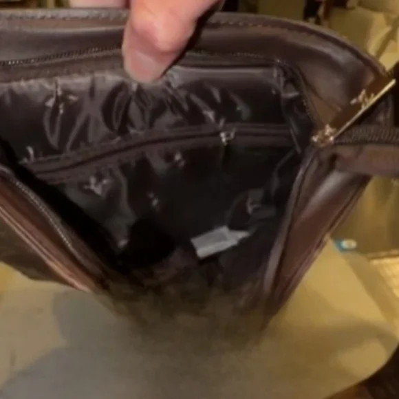 Designer Dark Brown Monogram Messenger Bag - Picture 8 of 9